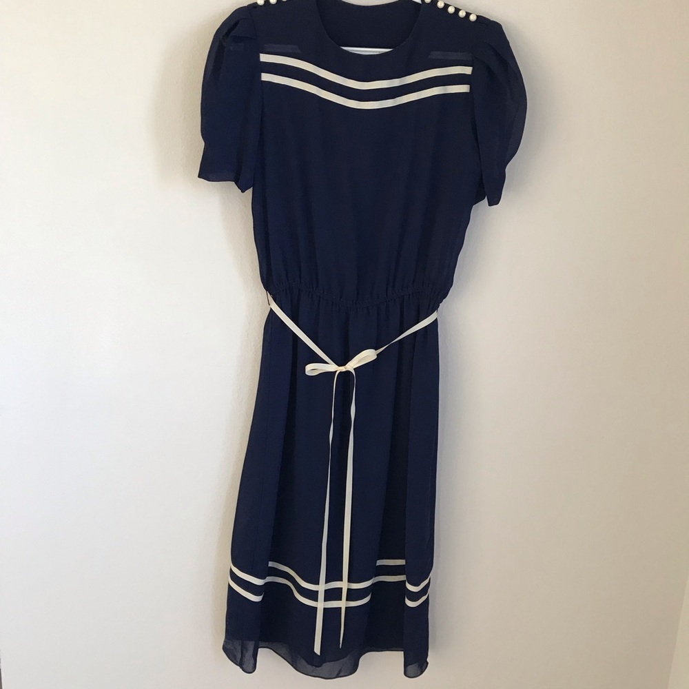 Sheer Navy blue dress